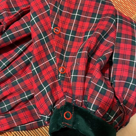Girls Plaid Holiday Christmas Romper 18 Months - Picture 11 of 16